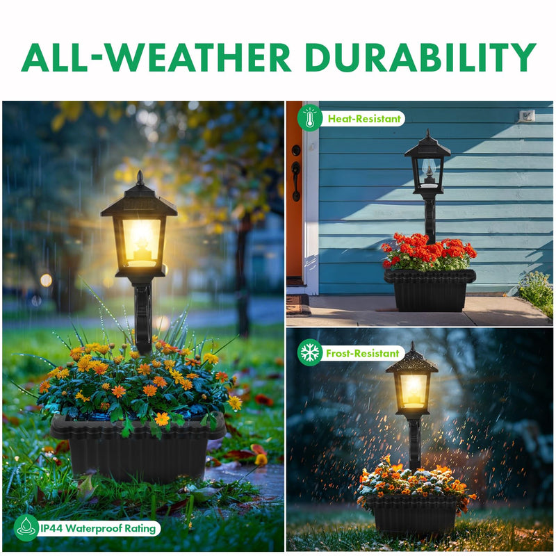 Solar Powered Flower Pot Street Light