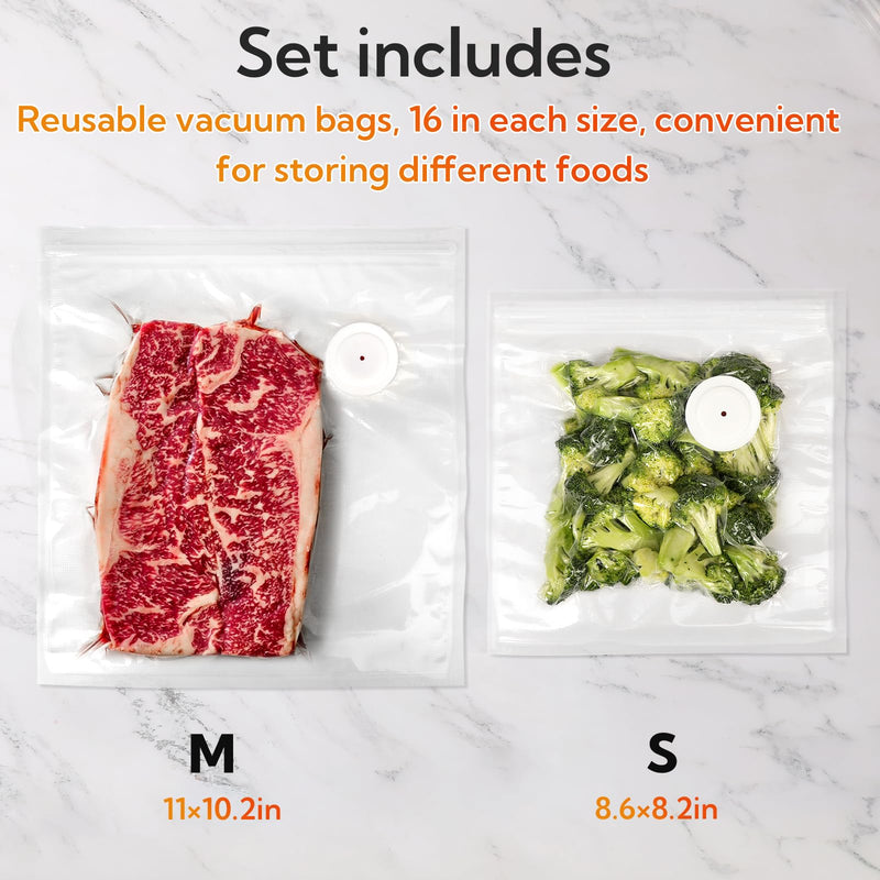 Vacuum Sealer with Reusable Bags