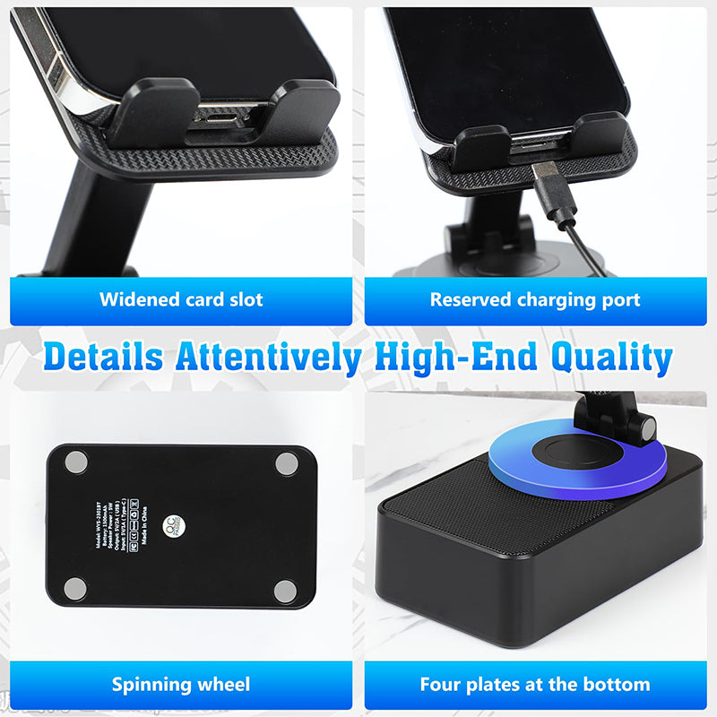 Cell Phone Stand with Wireless Bluetooth Speaker