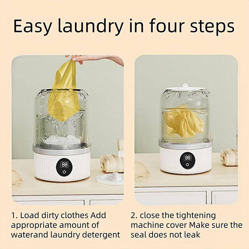 Portable Rechargeable Cordless Mini Washing Machine