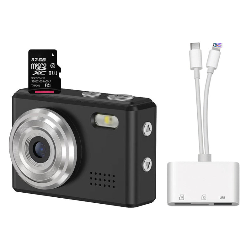 Compact Retro Mini Camera with LED Flash