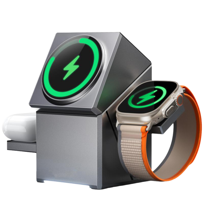 3 in 1 Wireless Charging Station for Apple