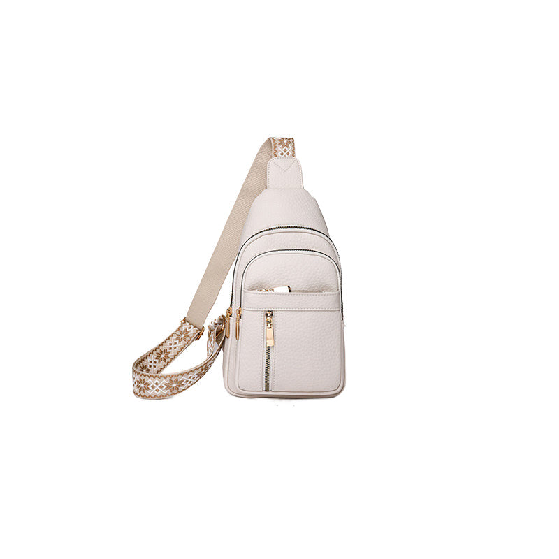 Avslappnad midjeväska med dragkedja för kvinnor