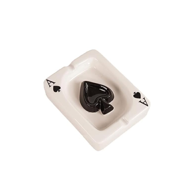 Creative Poker Ceramic Ashtray Set