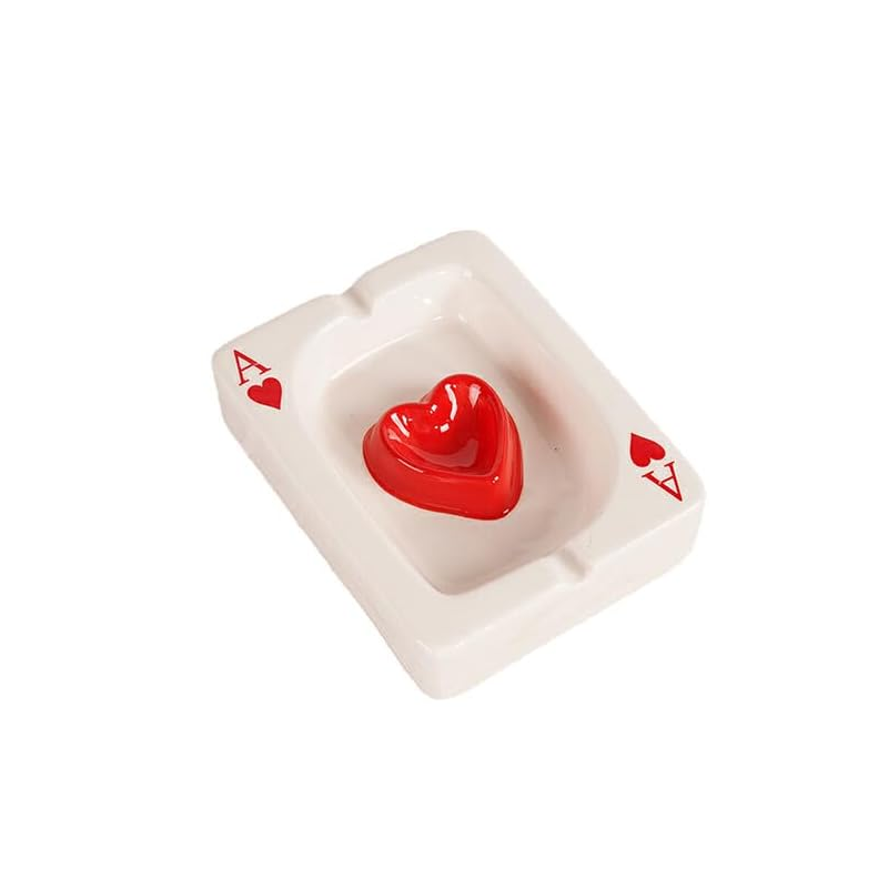 Creative Poker Ceramic Ashtray Set