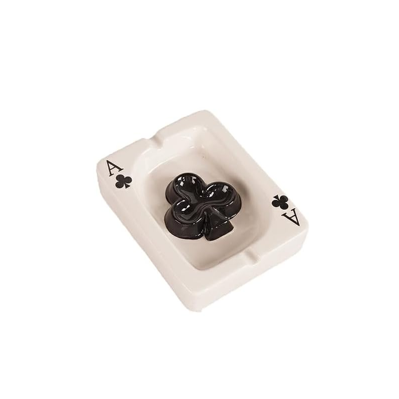 Creative Poker Ceramic Ashtray Set