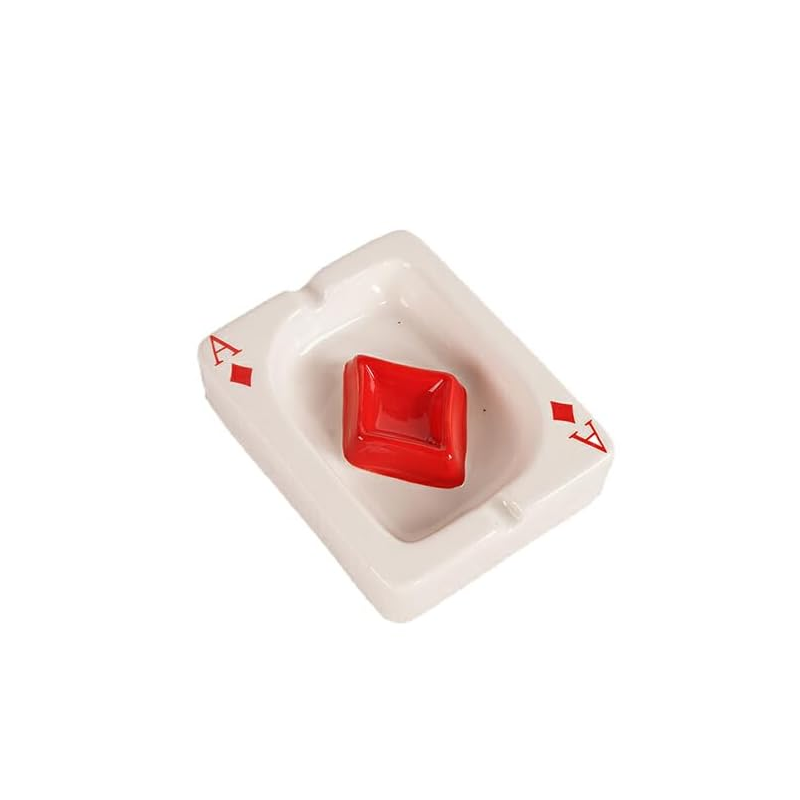 Creative Poker Ceramic Ashtray Set
