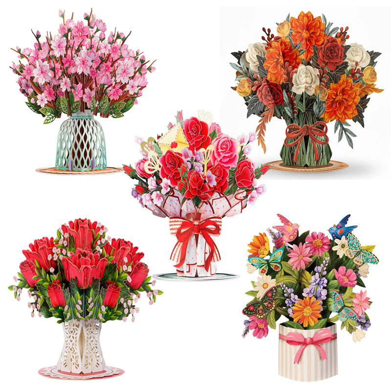 Forever-Blooming 3D Flower Pop-Up Card