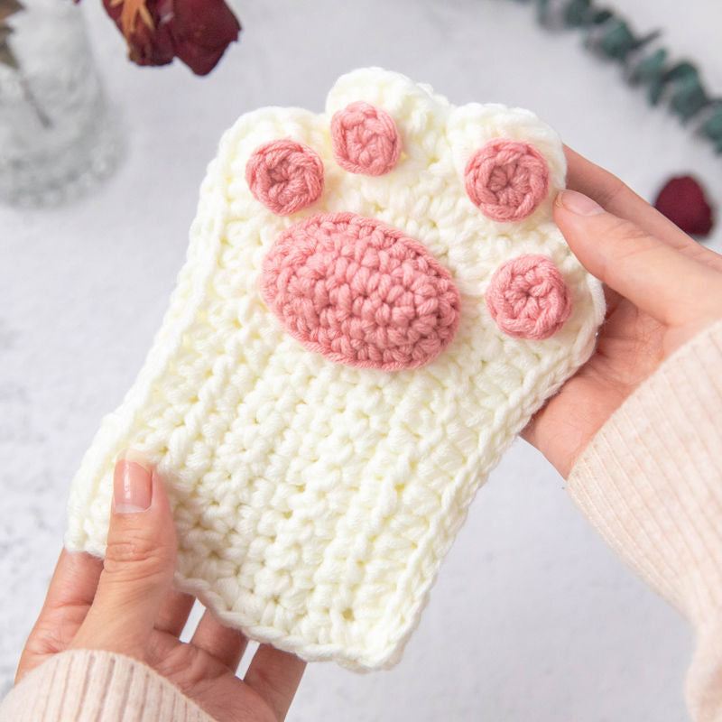 Half Finger Cat Paw Gloves