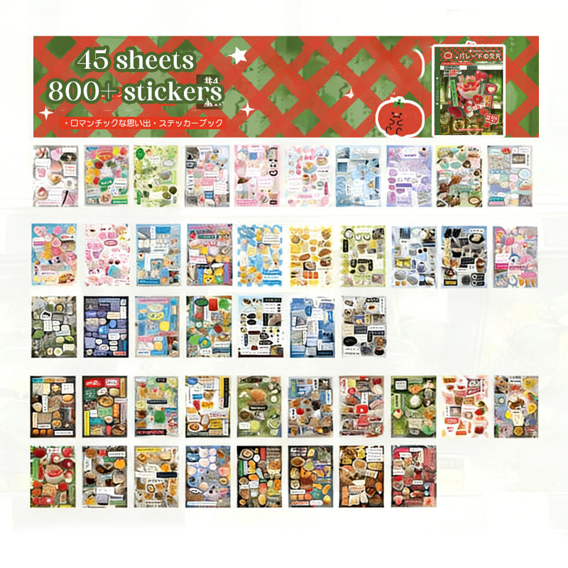 Romantic Memories Vintage Manga & Showa Style Die-cut Sticker Book
