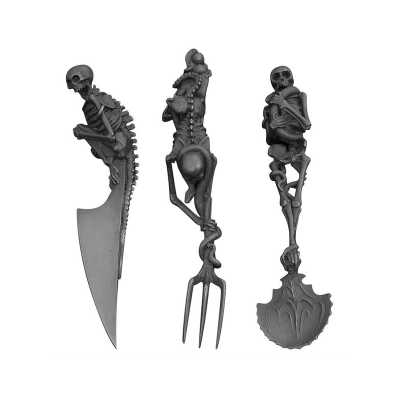 Halloween-present Skeletala Bestickset (3 st)