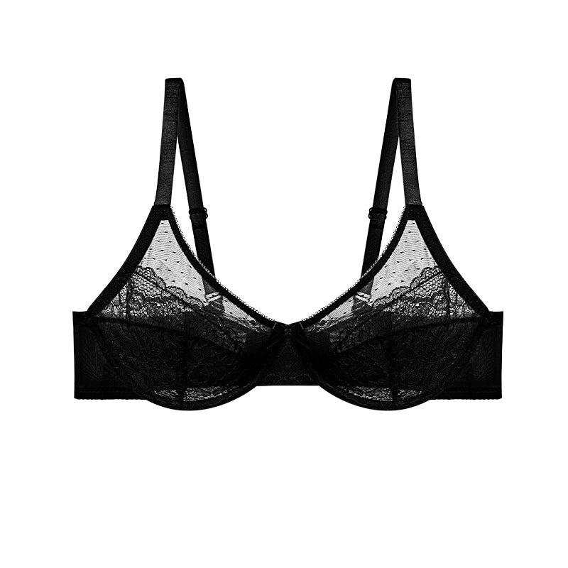 Floral Lace Breathable Mesh Comfort Bra