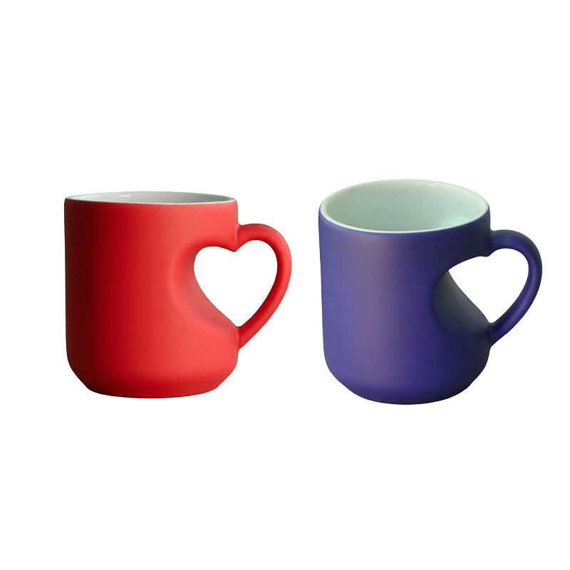 Heart-shaped Color-changing Ceramic Mug