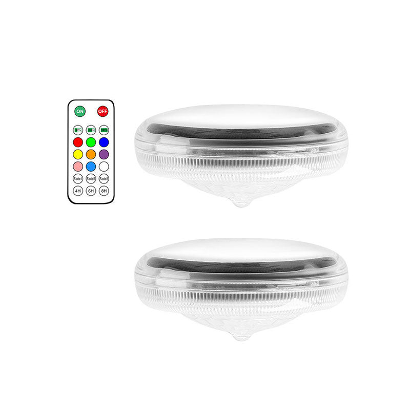 2 PCS - Timer Function Solar-Powered Pool Light with 3 Brightness Levels & 9 Colors