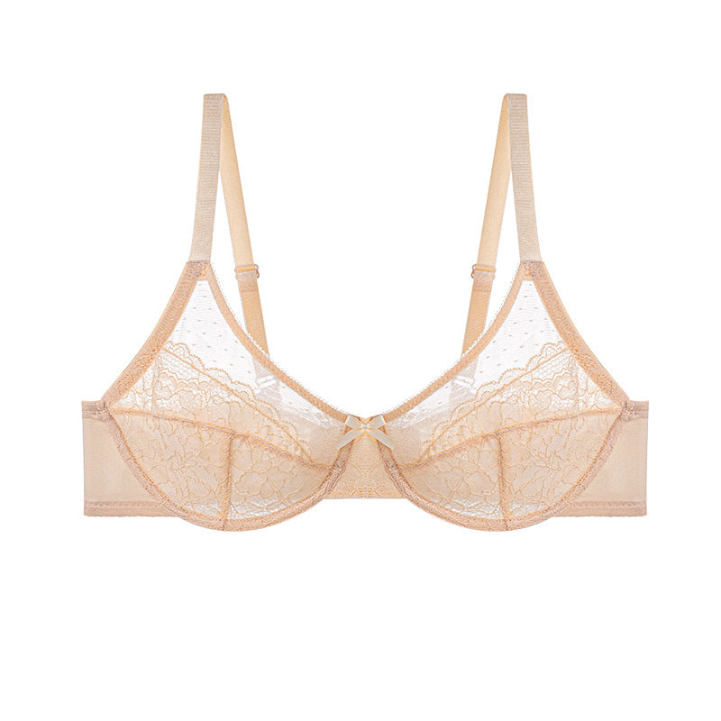 Floral Lace Breathable Mesh Comfort Bra