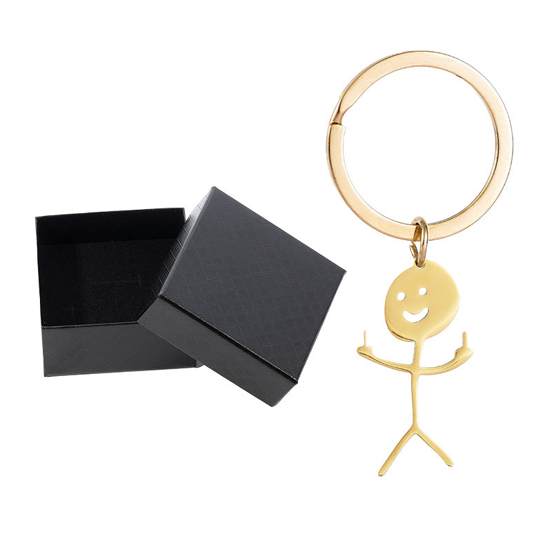 Nyckelring med rolig doodle