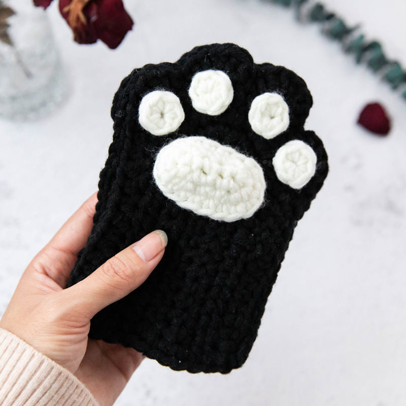 Half Finger Cat Paw Gloves