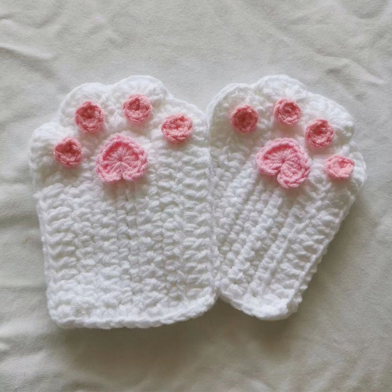 Half Finger Cat Paw Gloves