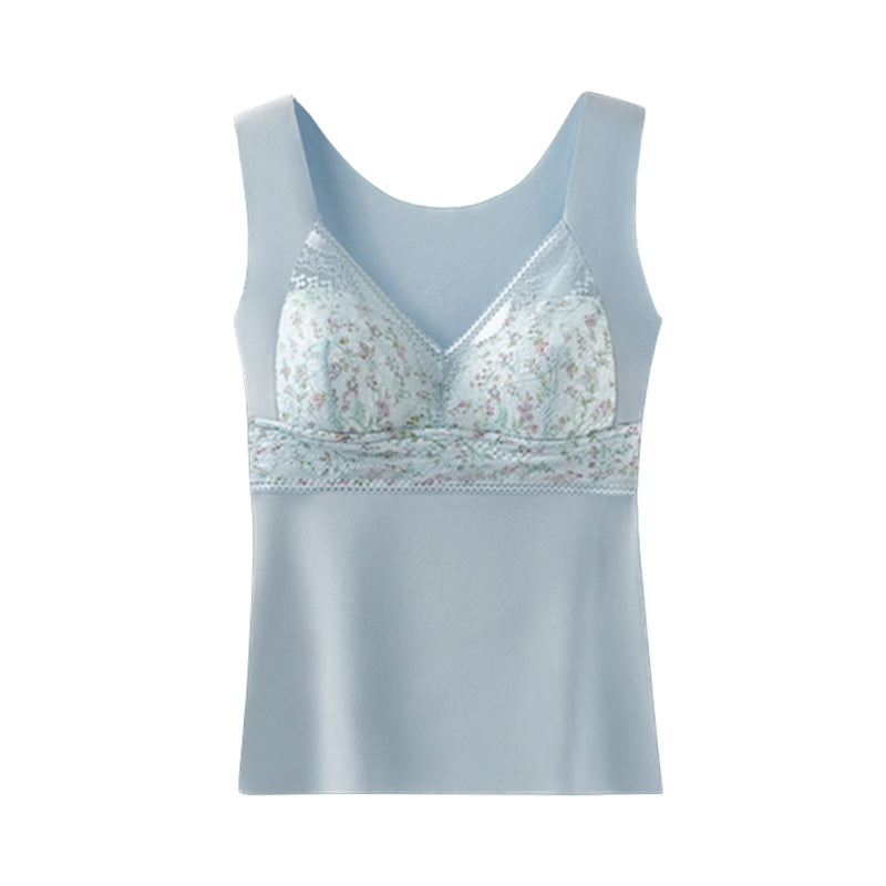 2-i-1 Inbyggd BH Spets Thermal Underwear