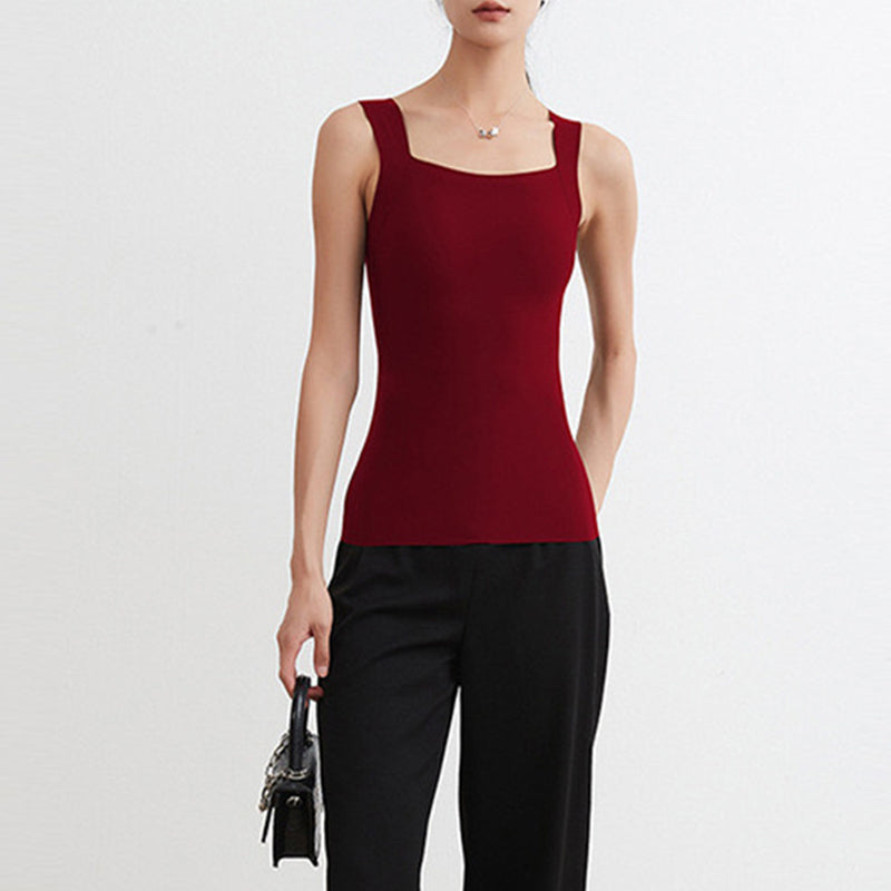 U Neck Shapewear Built-in Bra Tank