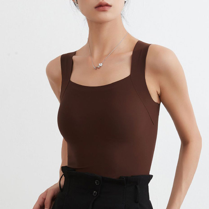 U Neck Shapewear Built-in Bra Tank