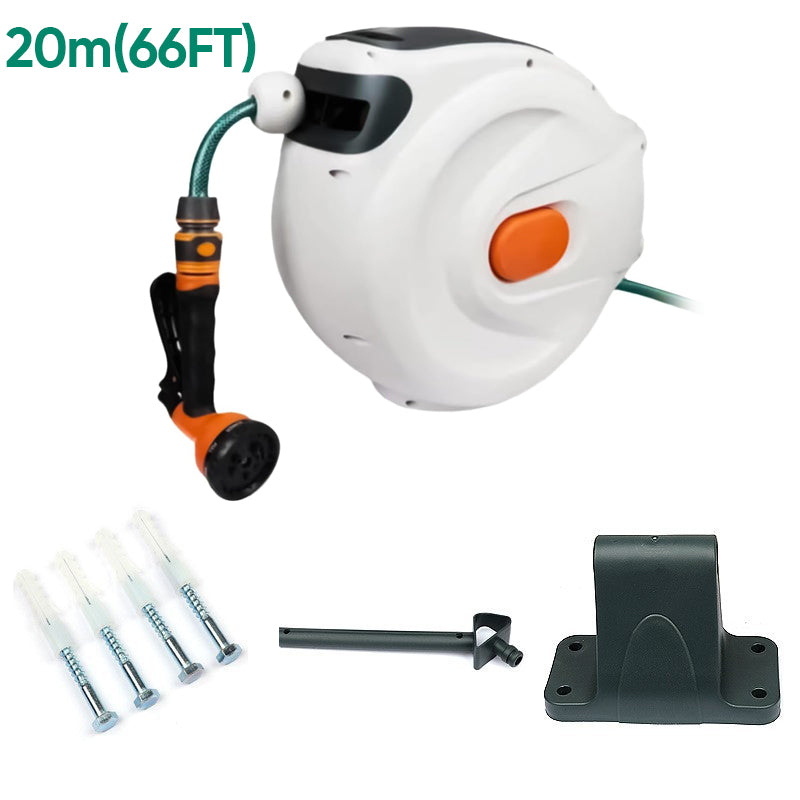Garden Water Hose Reel with Nozzle