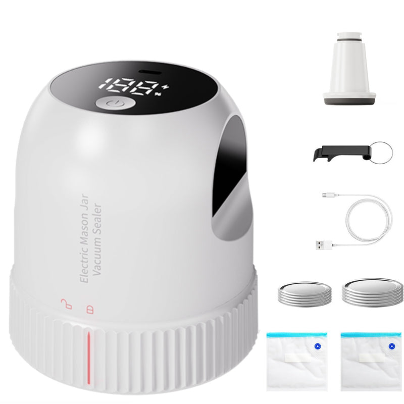 Vacuum Sealer - Electric One-Touch Food Preserver for Jars, Bags and Container