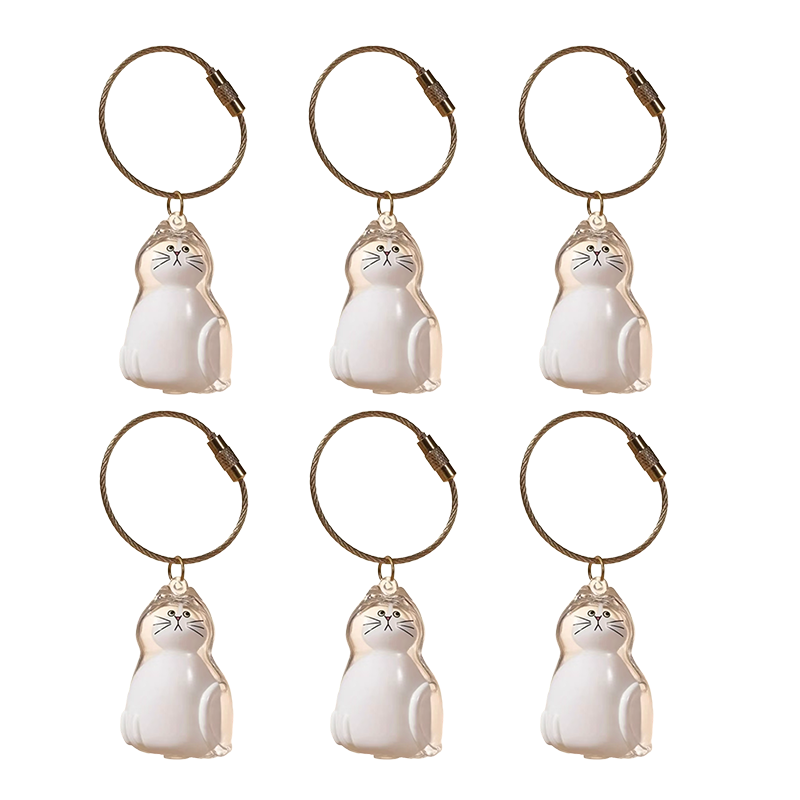 Cat Fur Keepsake Keychain – Transparent Memory Pendant for Pet Hair Storage
