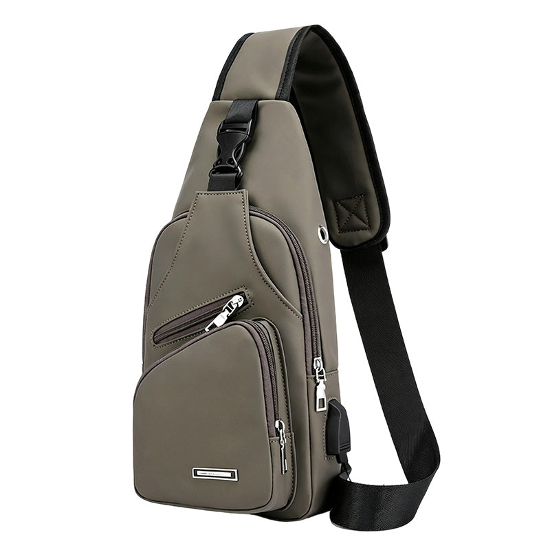 Men's Waterproof Oxford Sling Chest Bag