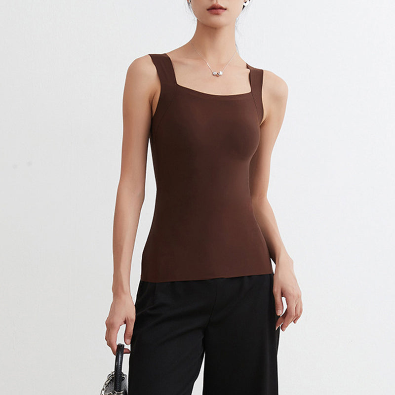 U Neck Shapewear Built-in Bra Tank