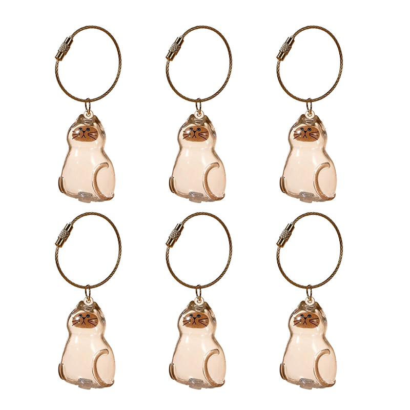 Cat Fur Keepsake Keychain – Transparent Memory Pendant for Pet Hair Storage
