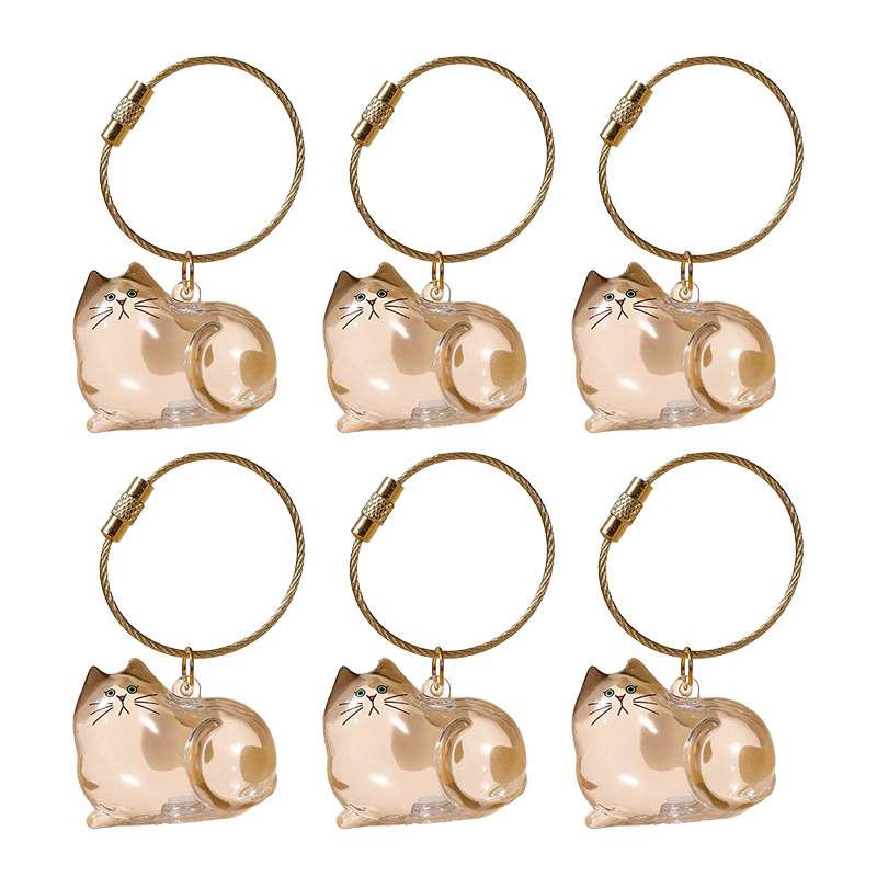 Cat Fur Keepsake Keychain – Transparent Memory Pendant for Pet Hair Storage