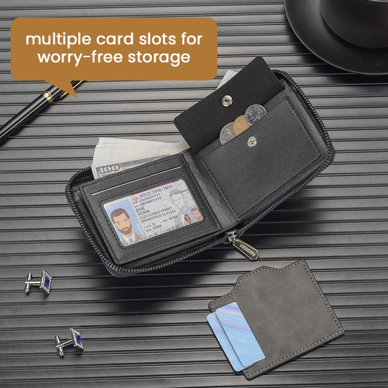 Retro Eagle Embossed Horizontal Men's Wallet