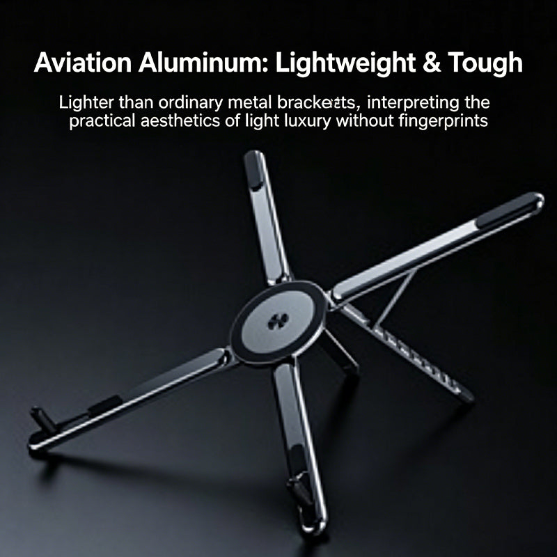 Multi-Function Magnetic Aluminum Foldable Laptop, Tablet & Phone Stand
