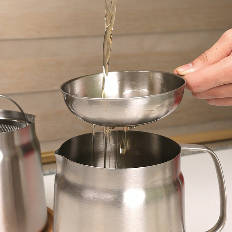 2.0L Premium SUS304 Stainless Steel Oil Filter Pot & Deep Fryer