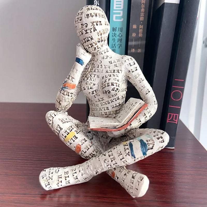 Resin Ornament Hantverk i form av en lärd