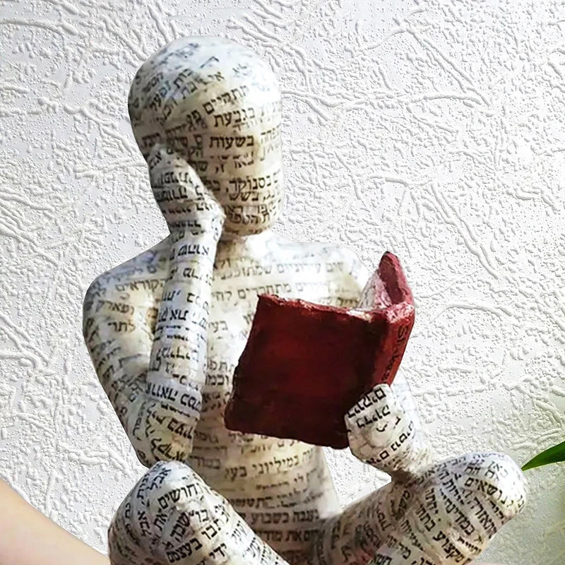 Resin Ornament Hantverk i form av en lärd