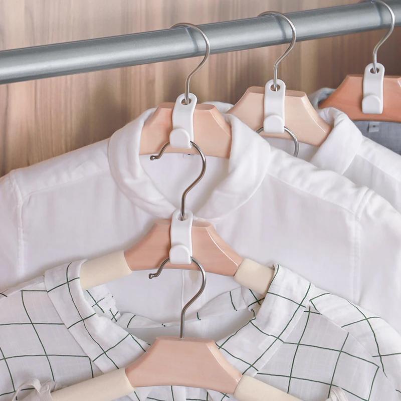 200 PCS - Clothes Hanger Connector Hooks