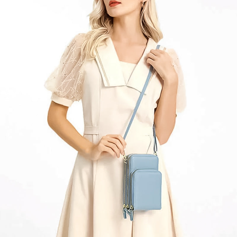 Liten crossbody-väska i läder