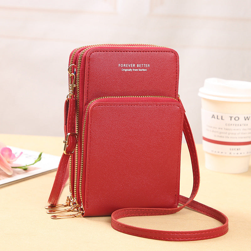 Liten crossbody-väska i läder