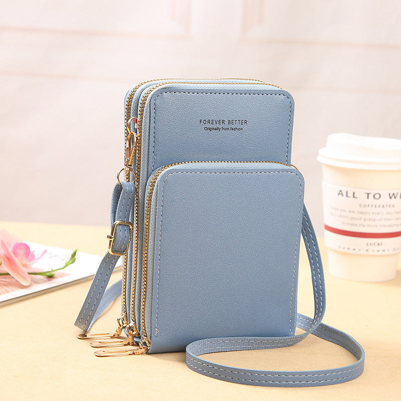 Liten crossbody-väska i läder