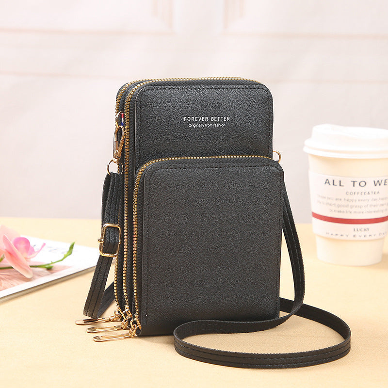 Liten crossbody-väska i läder