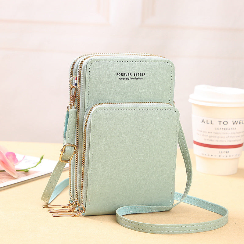 Liten crossbody-väska i läder