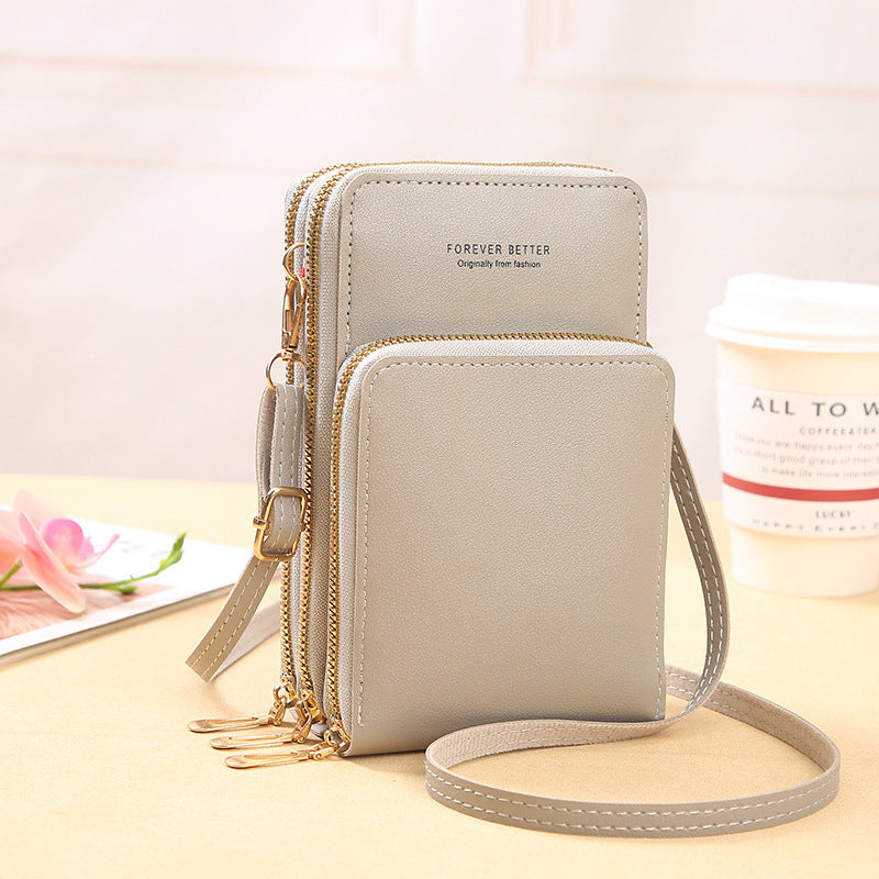 Liten crossbody-väska i läder