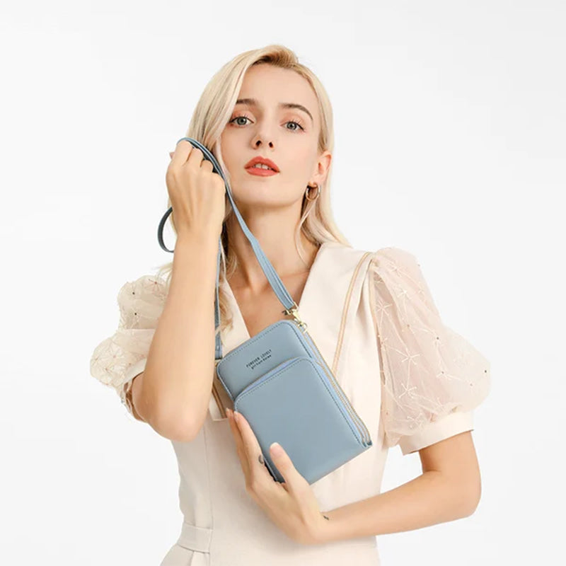 Liten crossbody-väska i läder