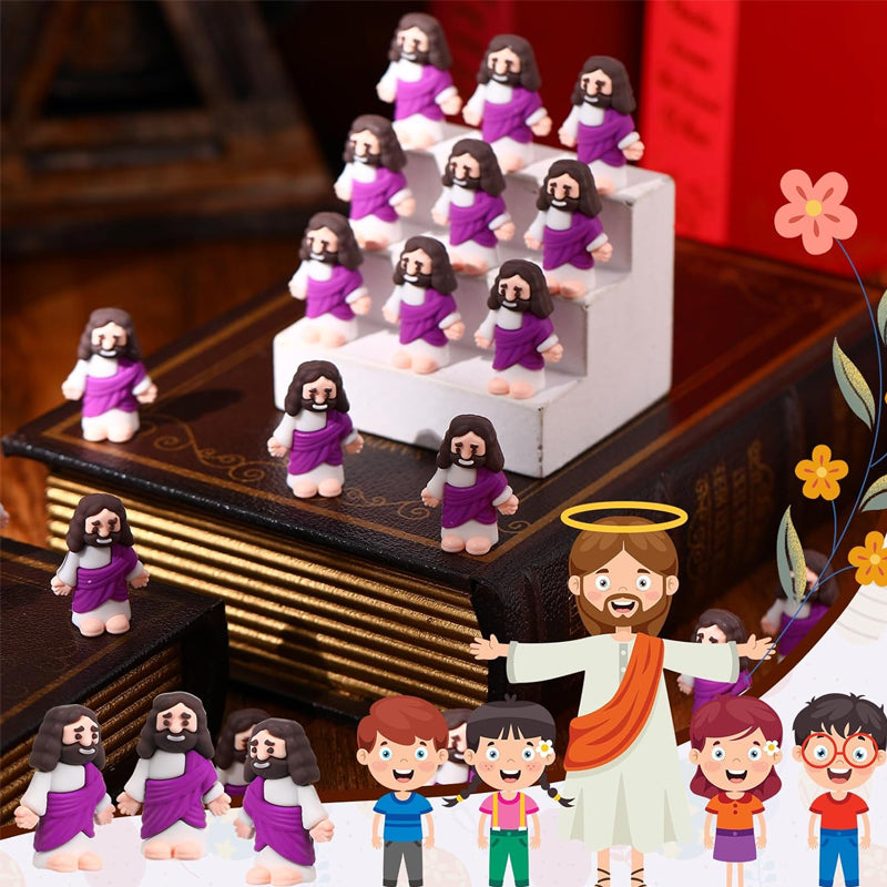 24 st Mini Jesus-figur påskdekorationer