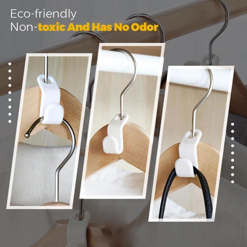 200 PCS - Clothes Hanger Connector Hooks