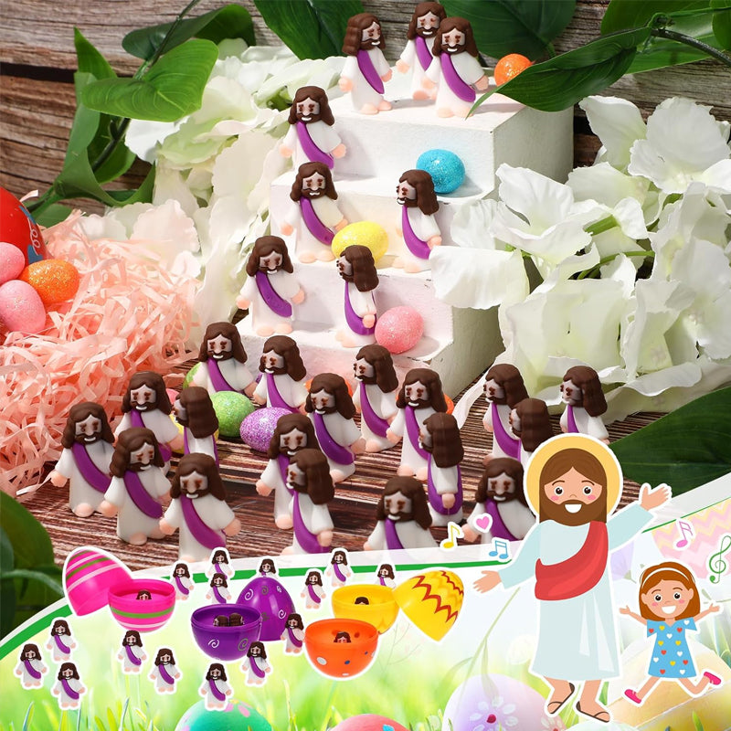 24 st Mini Jesus-figur påskdekorationer