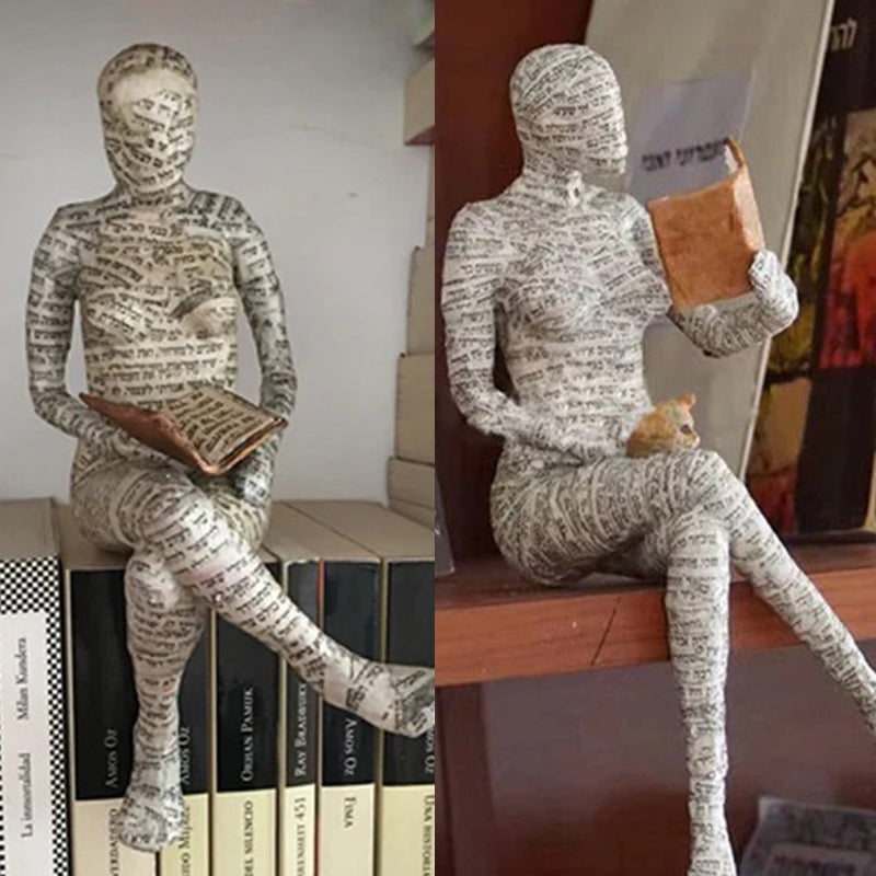 Resin Ornament Hantverk i form av en lärd