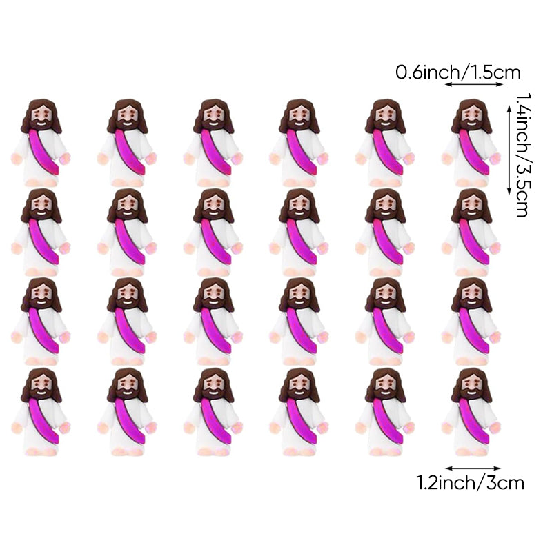 24 st Mini Jesus-figur påskdekorationer